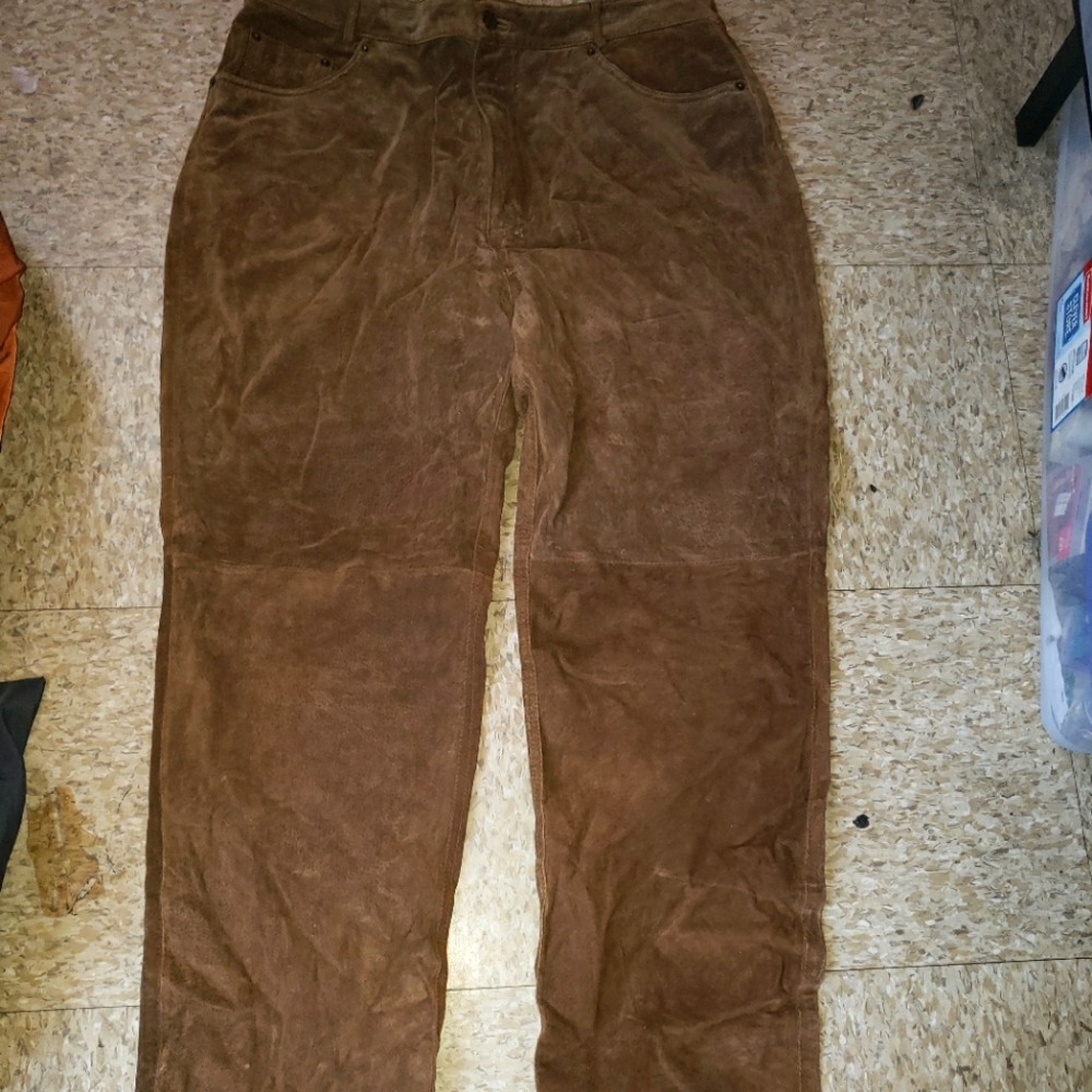 SUEDE BROWN PANTS